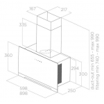 Elica Aplomb 60厘米 900m³/h 煙囪式抽油煙機 (白色) - Multi-d Capture，電容觸控